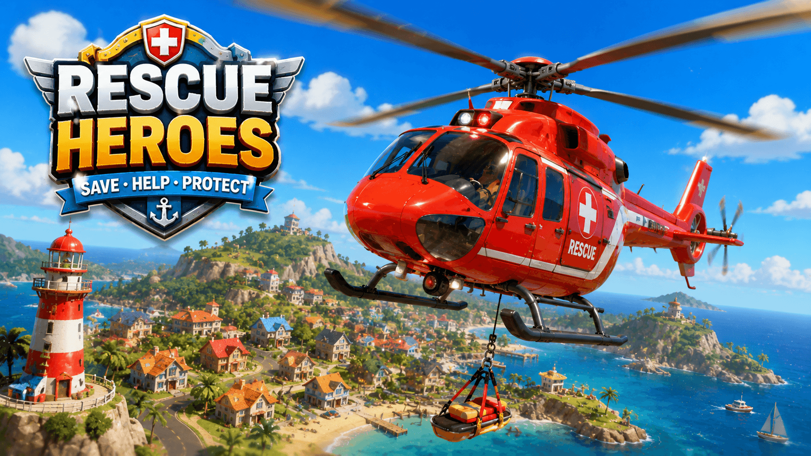 Helicopter Rescue Ops — arcade game