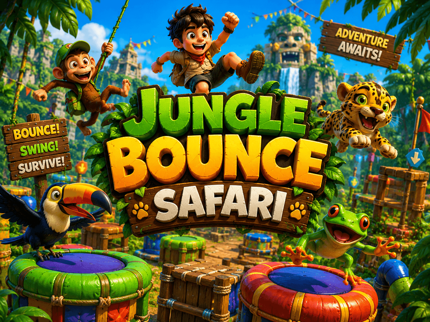 Jungle Bounce Safari — arcade game
