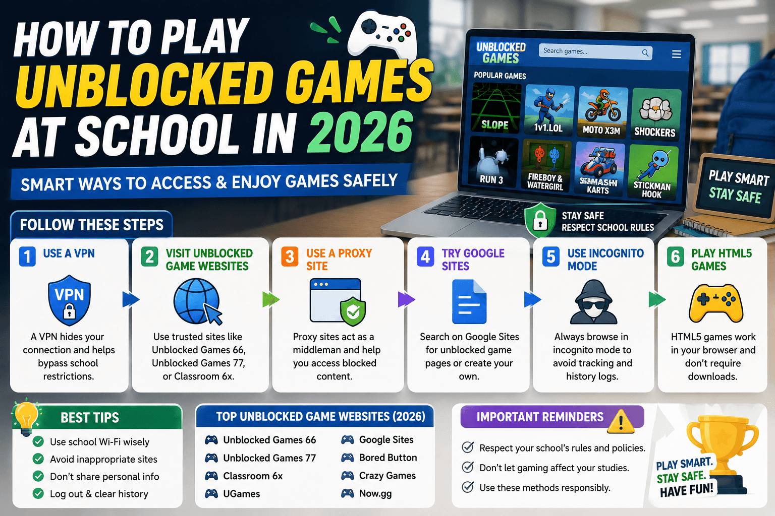 How to Play Unblocked Games at School in 2026